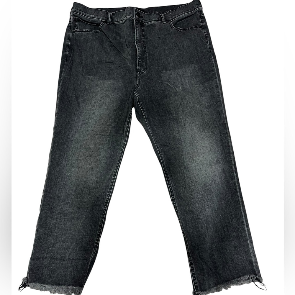 Express Mom Jeans | Size 18 | Black Soft Denim | Super High Rise | Like New